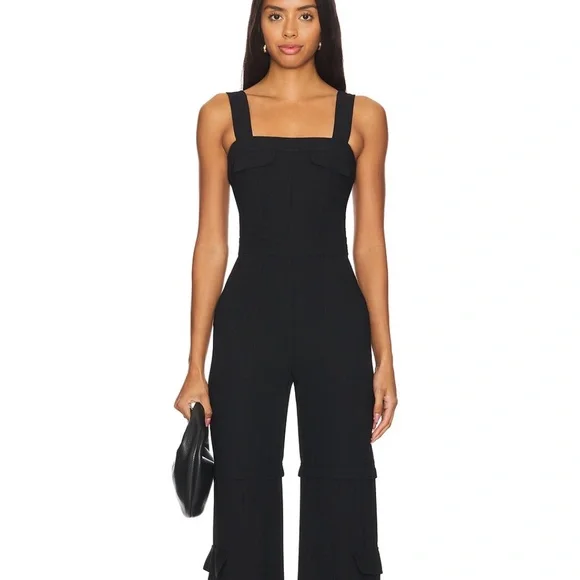 Amanda Uprichard x REVOLVE Frida Jumpsuit in Black